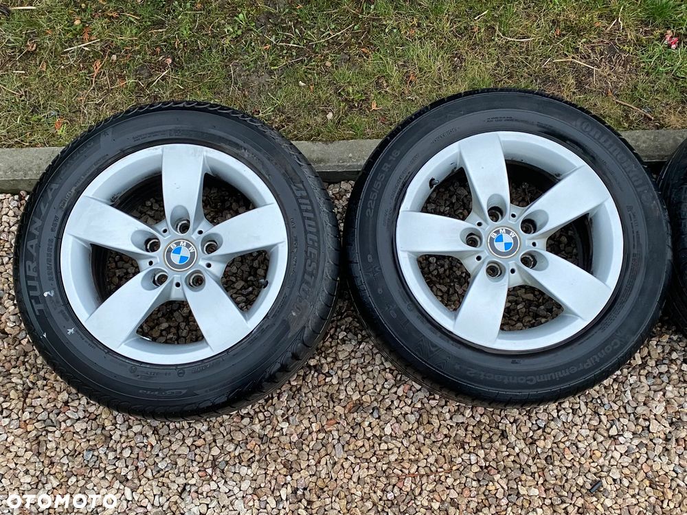 BMW Alufelgi 16 5x120 7Jx16H2 z oponami 225/55/16 Bridgestone Turanza ER300 - 4