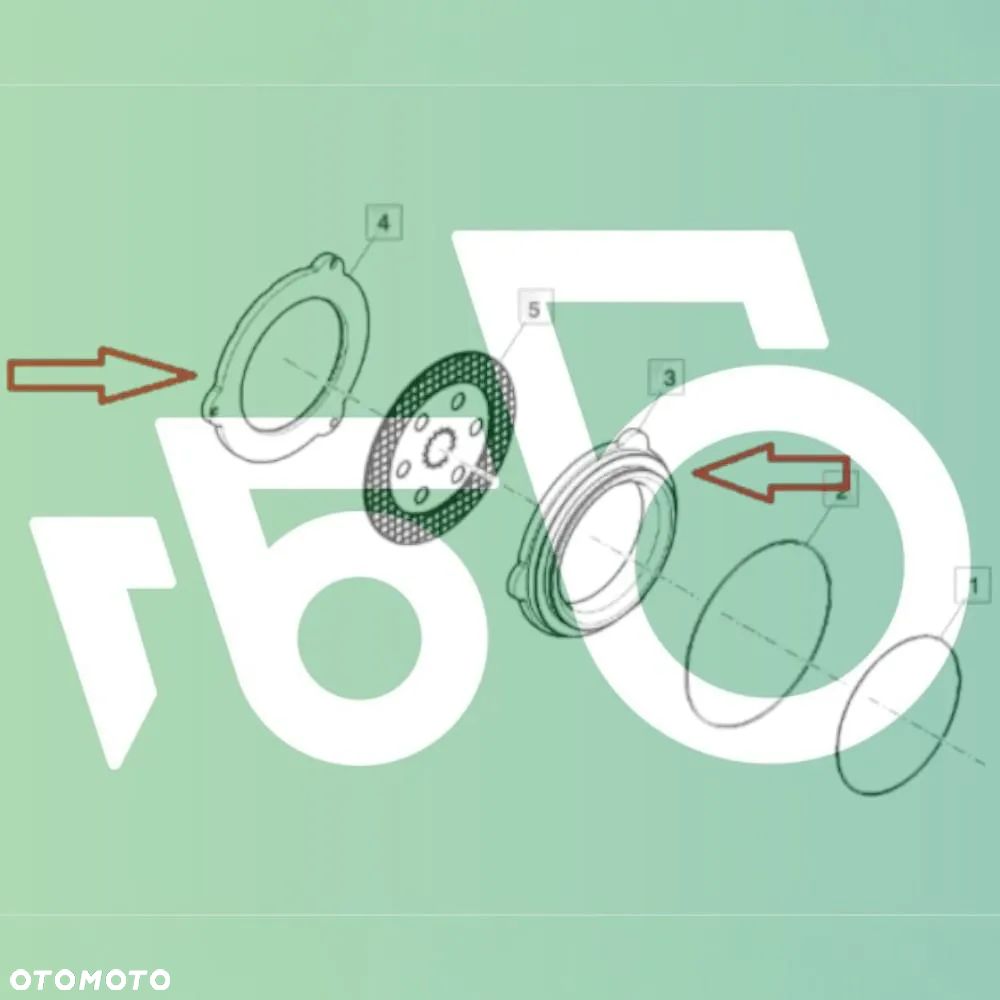 Hamulce Płyta Tłok hamulca R331406 R331780 John Deere 6920 - 6