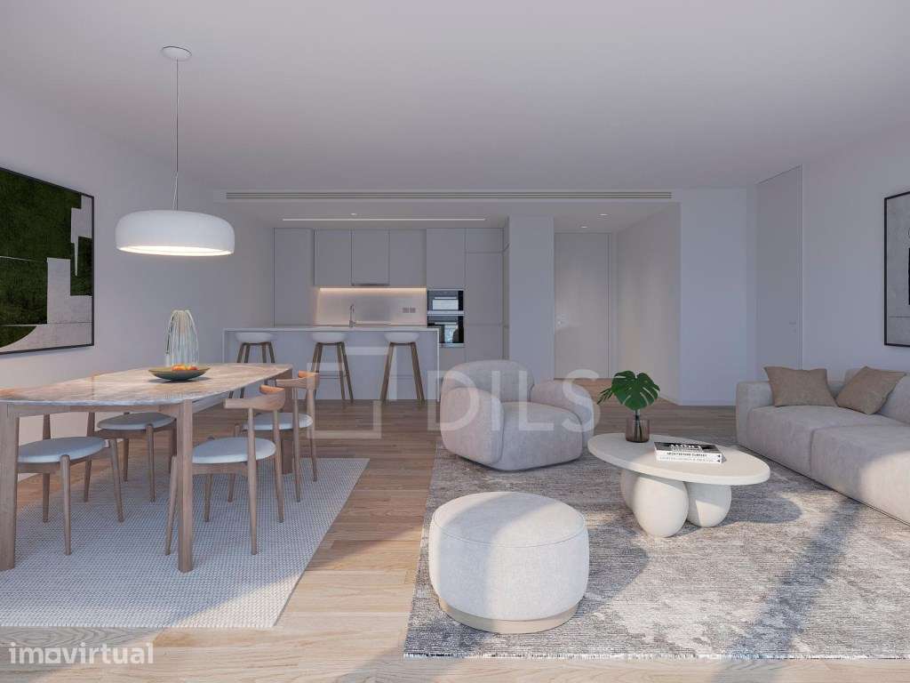 Apartamento T2 novo, com varanda e vista de mar, em Canidelo - Grande imagem: 4/11
