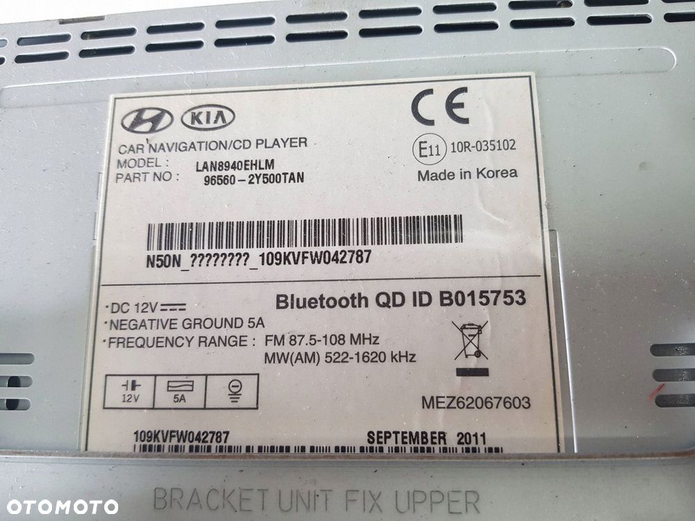 HYUNDAI IX35 10-14r RADIO NAWIGACJA 96560-2Y500TAN - 4