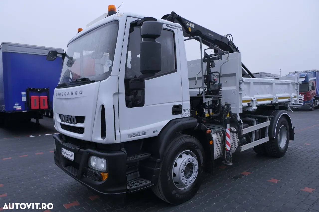 Iveco 19 - 320 CP / E 6 / Basculant + HDS / HYDROBOARD / KIPPER 3 FETE - 3,5 M / EURO 6 - 10