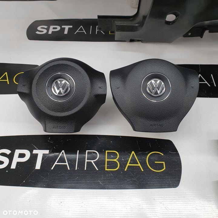 VW TIGUAN 1 I LIFT DESKA ROZDZIELCZA KONSOLA KOKPIT PULPIT PODUSZKI AIRBAG AIR BAG PASY KIT SET - 6