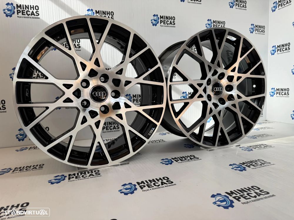 Jantes Look Audi RS4 2024 em 18 (5x112) preto e polido - 2
