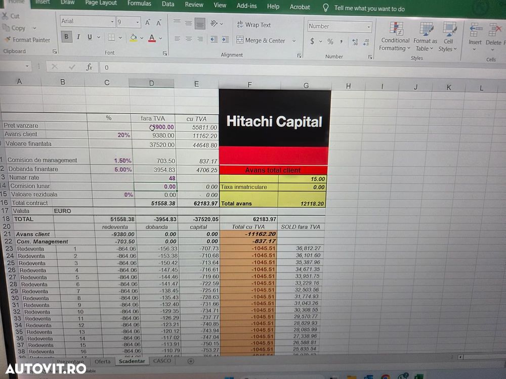 Hitachi ZX55, 2023, 879h, 5,5 tone, CUPLA RAPIDA+3 CUPE NOI, senile cauciuc 90% bune, Inst picon pe brate, A dous inst hidr pe brate, Aer conditionat, Ad sapare 5m, STARE CA NOU, posibilitate leasing-PROMOTIE 46.900 EUR+tva - 25