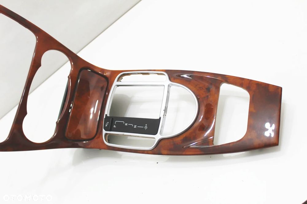 Ramka konsola środkowa popielniczka drewno dekor stan BDB OE Mercedes SL R230 W230 - 11