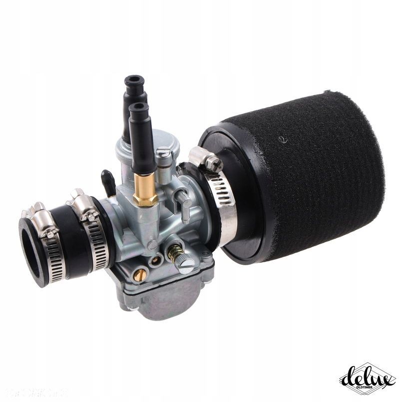 gaźnik wsk 125 21 mm + króciec + filtr powietrza gąbka dellorto replika - 4