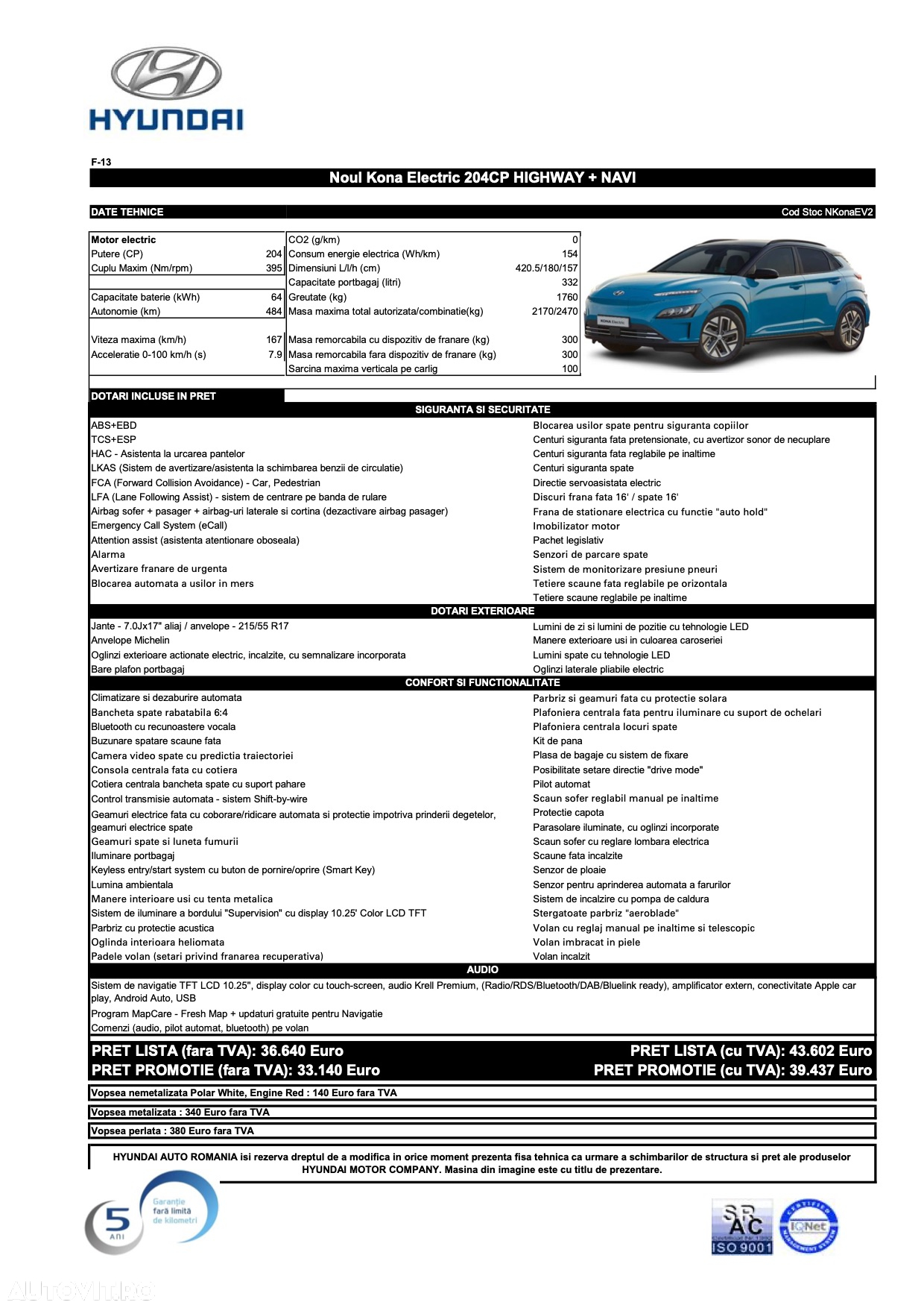 Hyundai KONA Electric 204CP Highway + Navi - 19