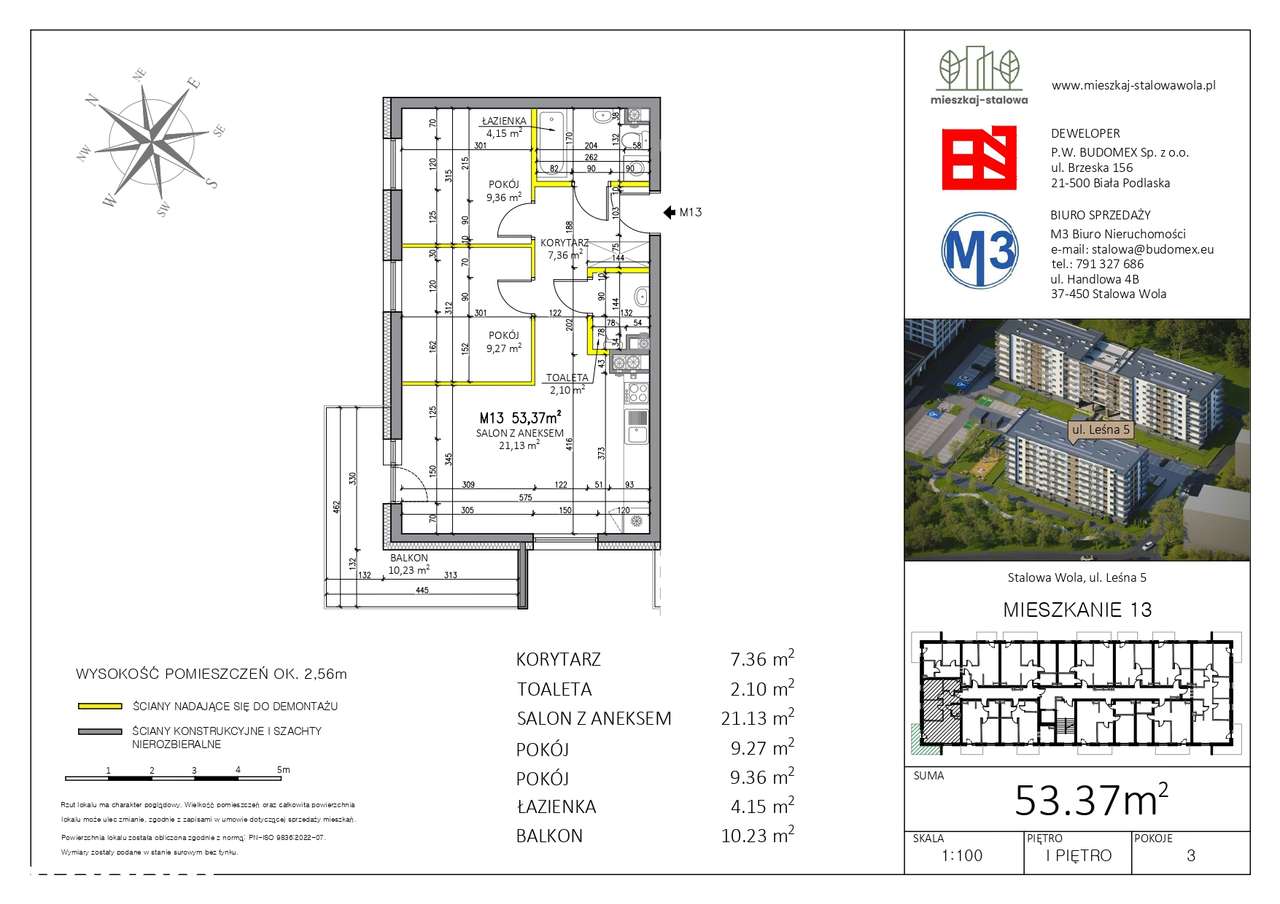 Mieszkaj - Stalowa | 3 pokoje z dużym balkonem ponad 10 m²