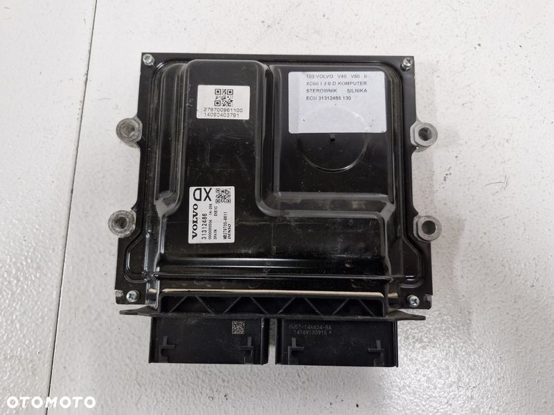 VOLVO V40 V60 II XC60 I 2.0 D KOMPUTER STEROWNIK SILNIKA ECU 31312486 - 1