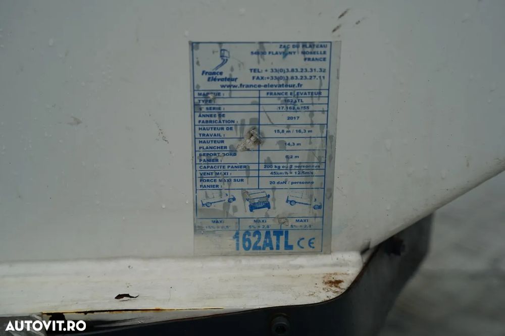 Nissan CABSTAR / ZWYŻKA 16,3 METRÓW / FRANCE ELEVATEUR /  BLIŹNIAK / UDŹWIG - 200 kg / 4 PODPORY / - 24