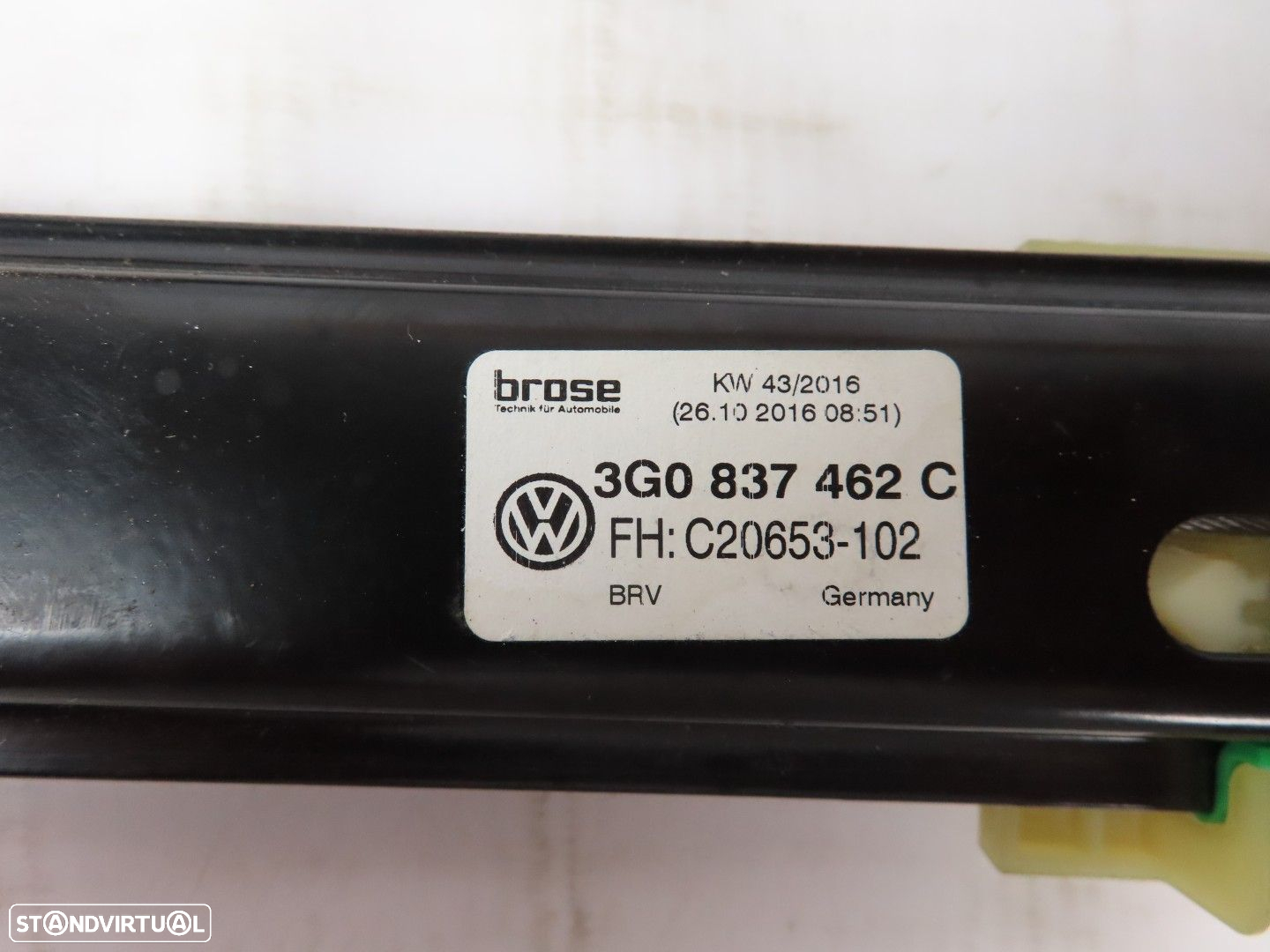 Elevador da Porta Sem Motor Direito/Frente Seminovo/ Original VW PASSAT (3G2)/VW... - 3