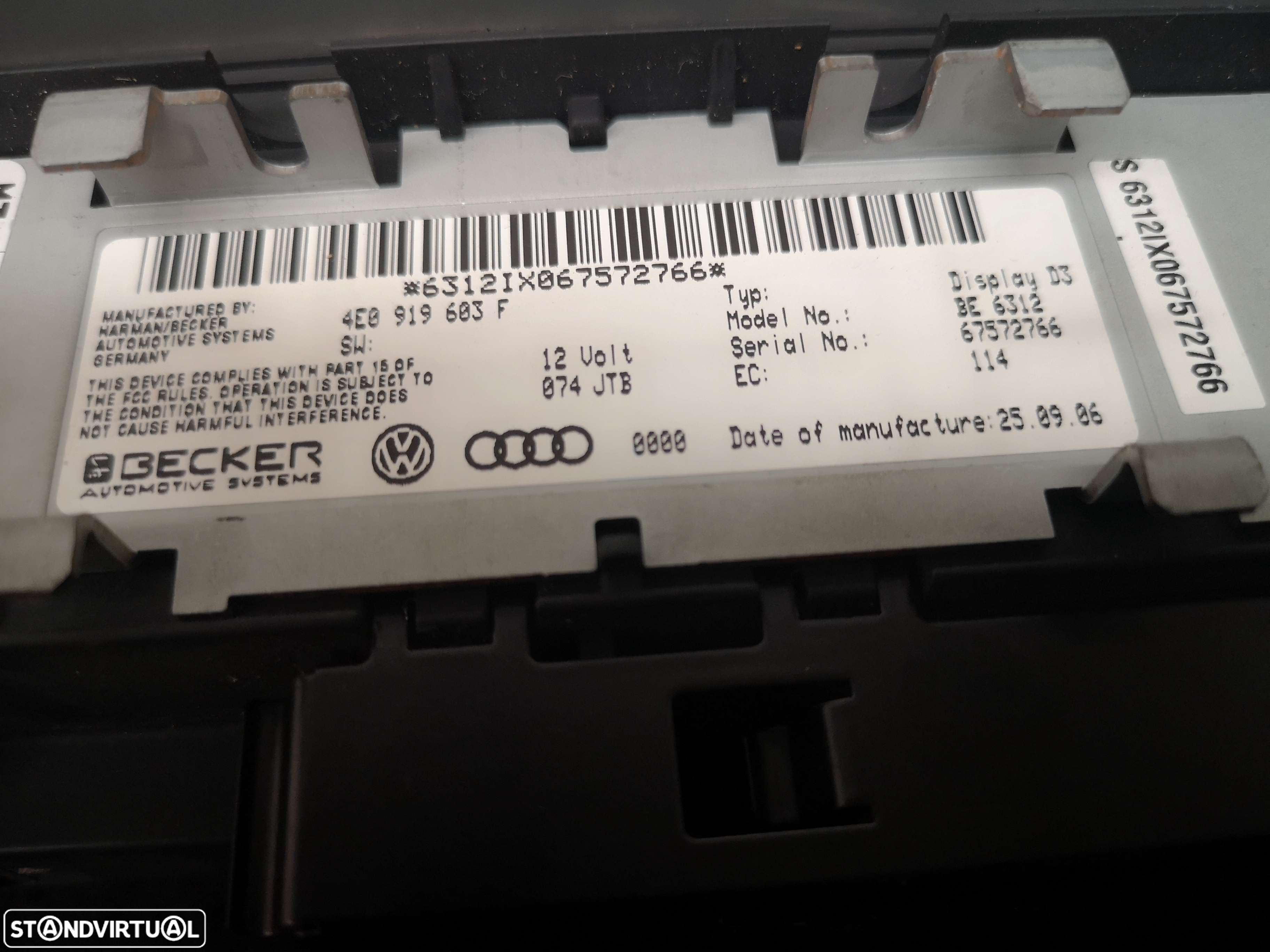 Ecrã Ecran Mmi gps multimedia  audi a8 d3 4e0 2003-2009 - 5