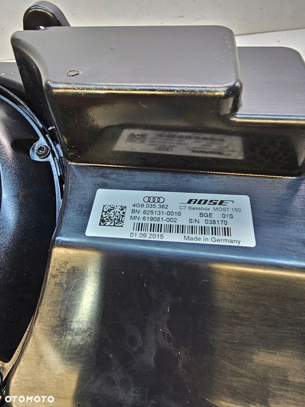 GŁOŚNIK SUBWOOFER TUBA AUDI A6 C7 AVANT 4G8035382 BOSE - 5