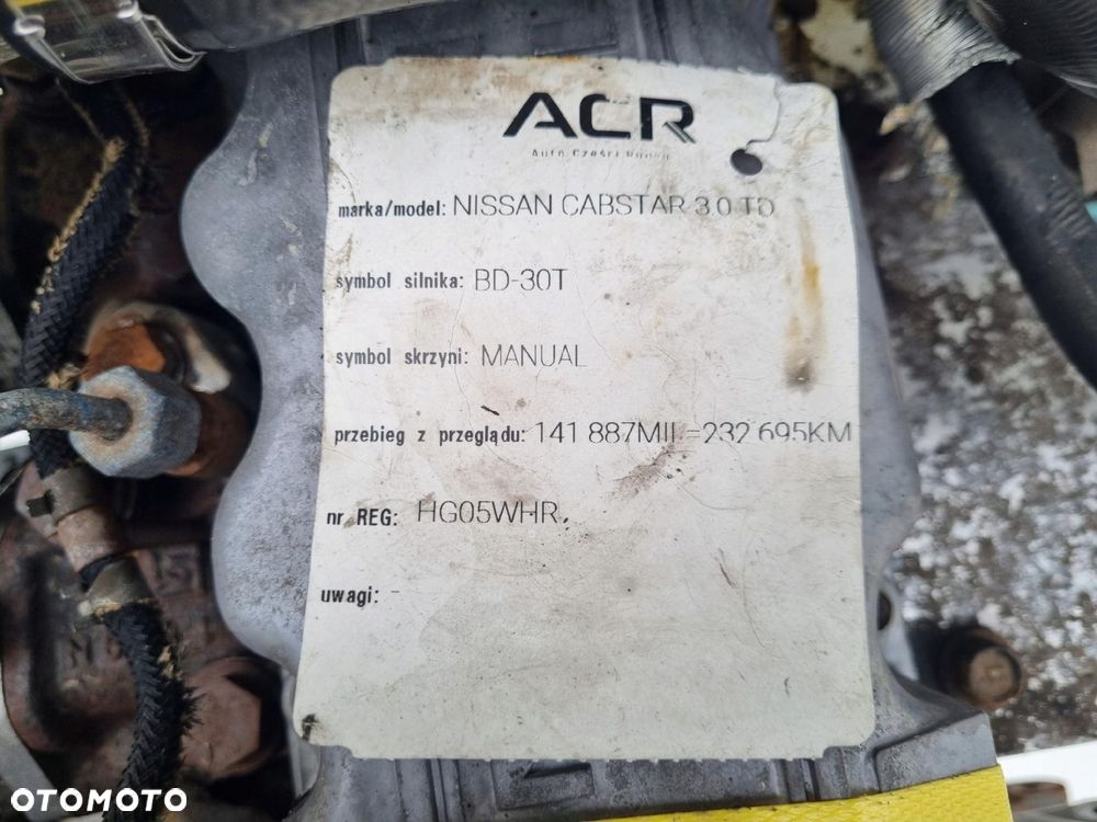 SILNIK KOMPLET Nissan Cabstar 3.0 TD 105KM udokumentow 232tyś BD30T BD30TI - 11