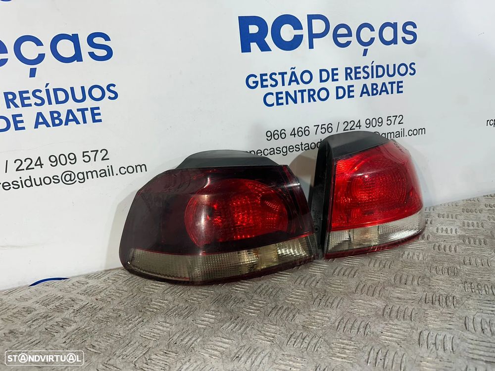 .Conjunto Farolins Tras Traseiro Esquerdo Direito Original Volkswagen VW Golf 6 Mk6 5k0945096E 5k0945095E 2008 - 2013 - 5