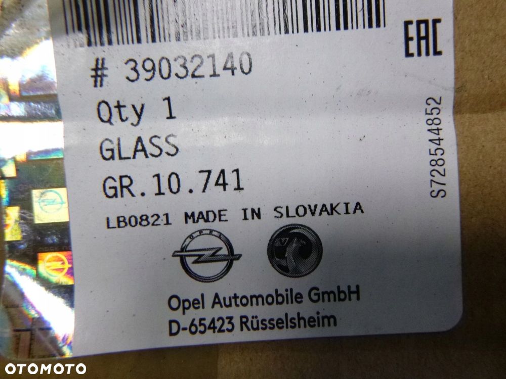 OPEL ADAM SZYBA KAROSERYJNA LEWY TYŁ LEWA TYLNA - 9