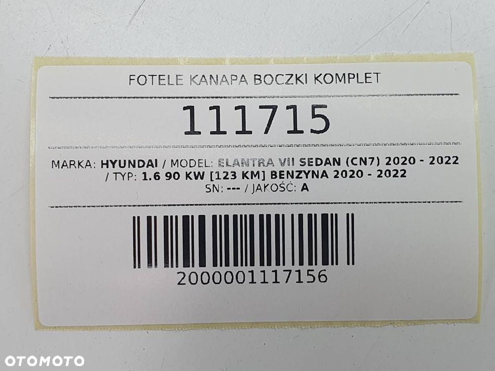 FOTELE KANAPA WNĘTRZE BOCZKI KOMPLET HYUNDAI ELANTRA VII EUROPA 2023 - 19