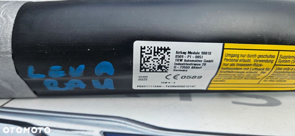 RAM 1500 V 5 2019- Big Horn KRÓTKI KRÓTKIE DRZWI QUAD CAB 1,5 Podsufitka Czarny sufit Airbag Kurtyna lewa  P68311113AH - 23