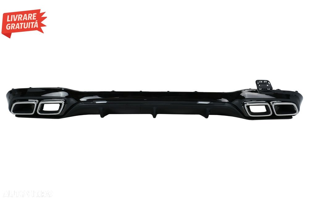 Difuzor Bara Spate cu Ornamente tobe Crom Mercedes E-Class W213 (2016-2019) E63 De- livrare gratuita - 1