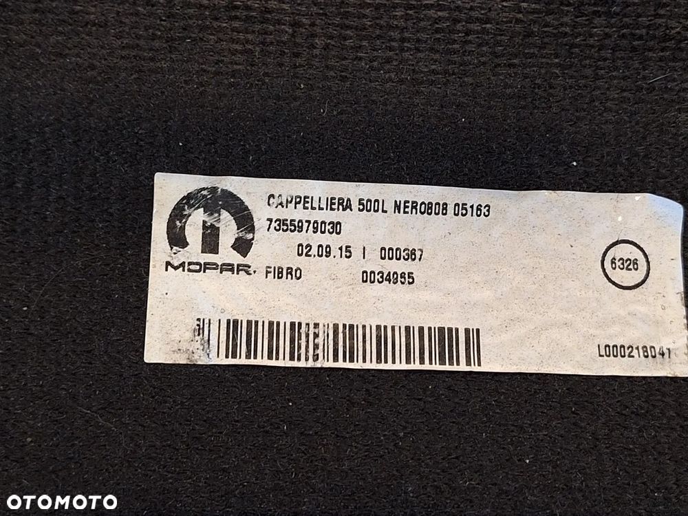 polka bagaznika fiat  500l   500 l    2012-2022 7355979030 orginal demontaz - 7