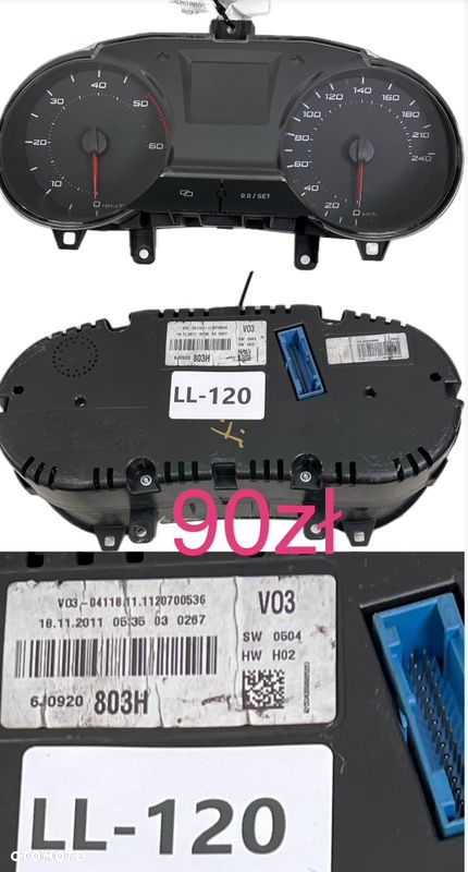 Tania wysyłka 10 zł Licznik Zegary Seat Ibiza IV 08-14r 6P0920730 6J0920802H 800L 804L 801A 800K 806L 803H - 9