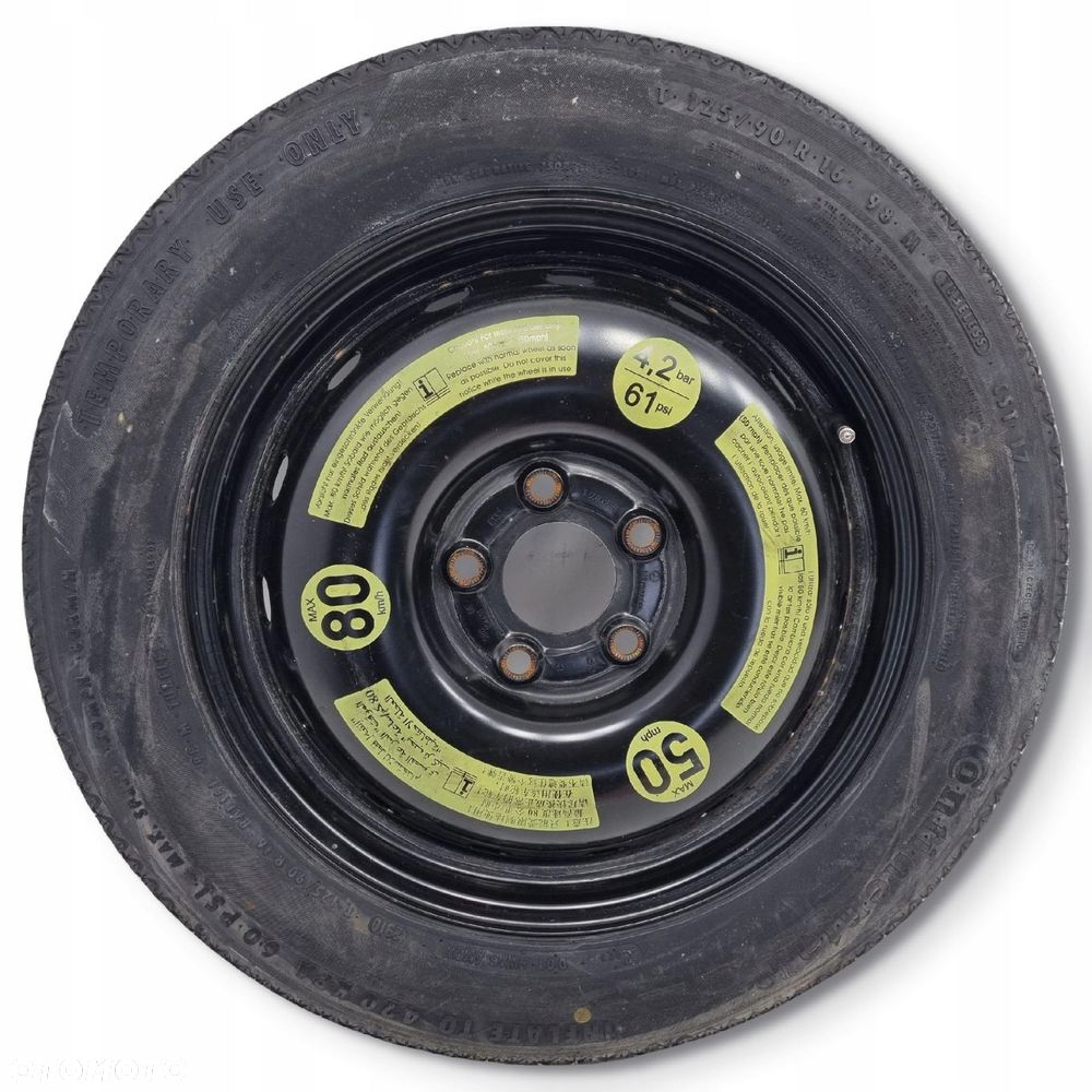 KOŁO DOJAZDOWE Mercedes W212 dojazdówka 125/00 R16 5x112 1694000802 zapas - 1