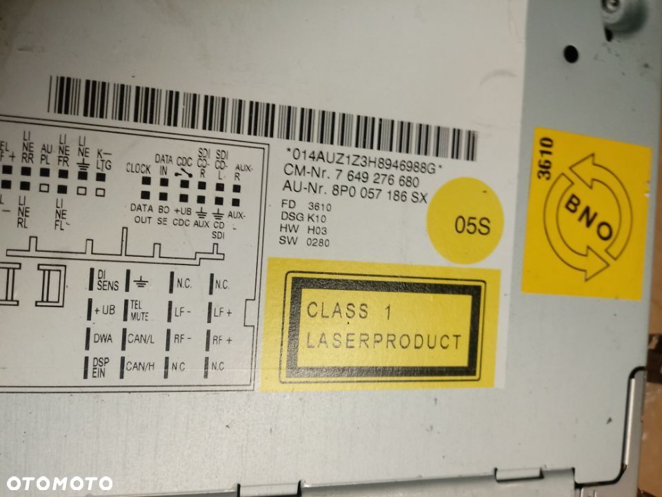 RADO CD AUDI A3 8P 8P0057186 - 5