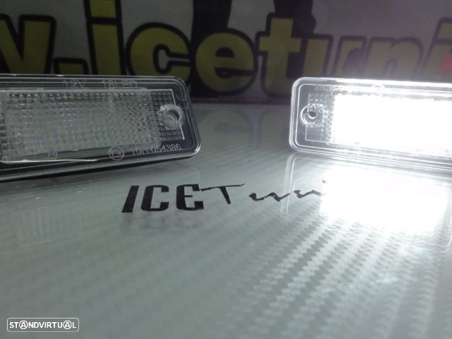 Suporte De Lampada De Matricula Com Led Branco Para Audi A3 8P, A4 B6, B7, A6 4F, A8, Q7, A5 - 19