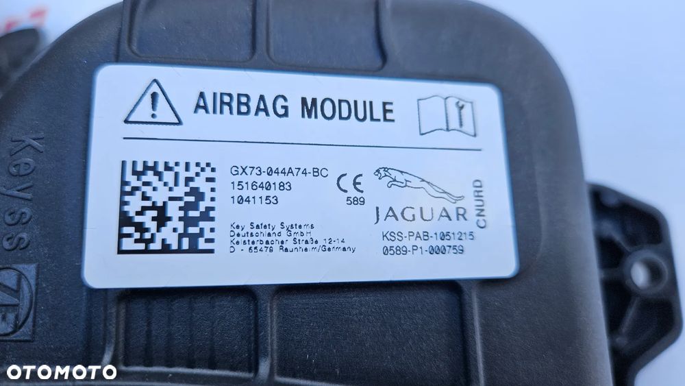 Jaguar XE X760 Poduszka kierowcy pasażera Napinacze pasów bezpieczeństwa Airbag kierownicy pasażera GX73-043B13-AD GX73-044A74-BC - 7