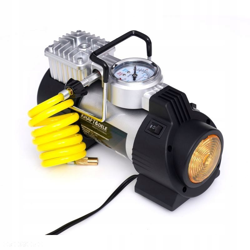 KOMPRESOR SAMOCHODOWY 12V ZAPALNICZKA SPRĘŻARKA MANOMETR ETUI 190W - 5
