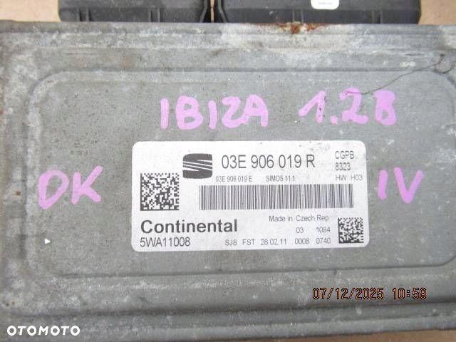 sterownik ecu silnika seat ibiza iv (6j,6p) 03e906019r - 5
