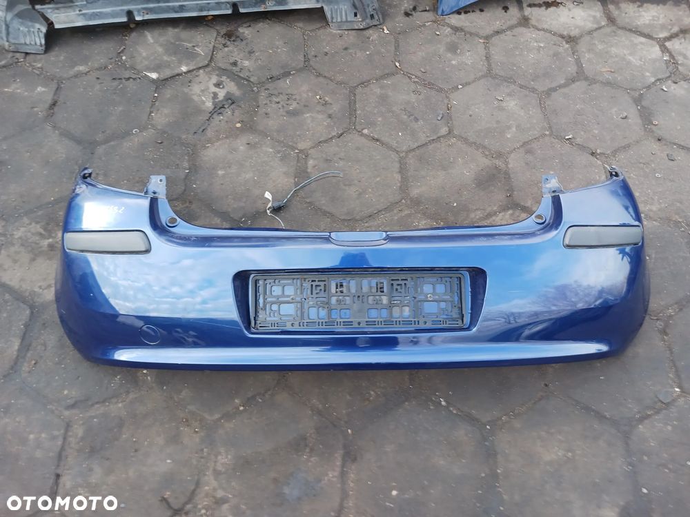 Zderzak tył tylny Renault Clio 3 3D III 05-12 kolor lakier NV432 niebieski granatowy - 1