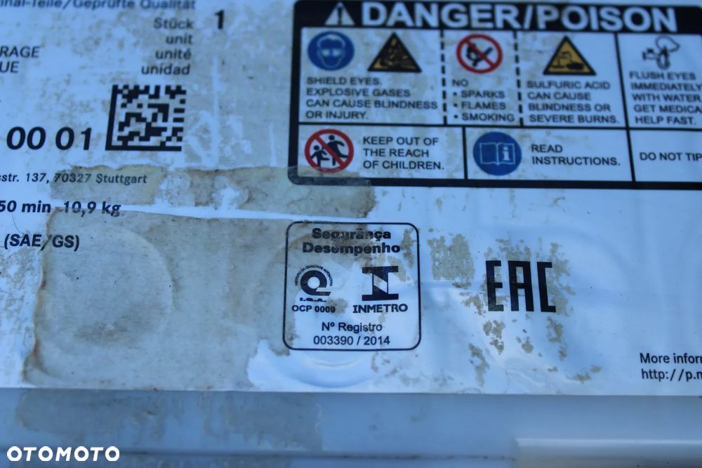 Akumulator AGM 12V 35Ah 520A sprawny OE Mercedes SL R230 W230 A2305410001 - 9