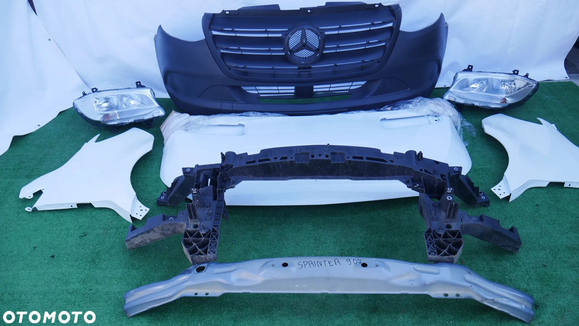 MASKA ZDERZAK GRILL LAMPY BŁOTNIKI PAS PRZEDNI BELKA MERCEDES SPRINTER W907 W910 - 1