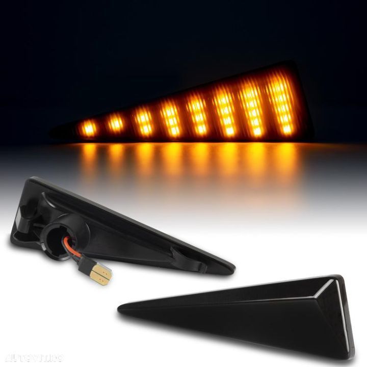 Lampi aripi led leduri cu semnalizare dinamica pentru Renault Scenic 2 - 1