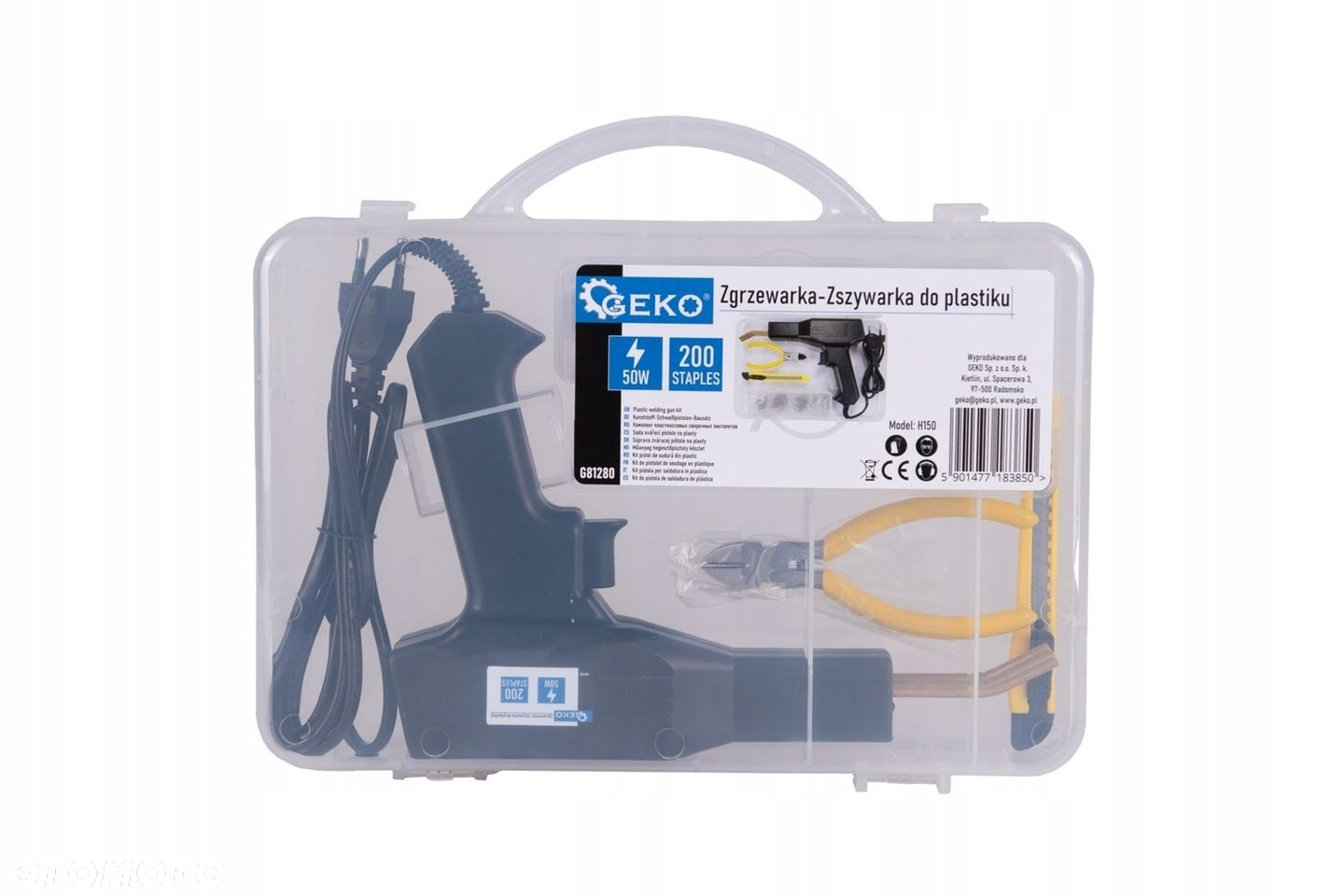 GEKO ZGRZEWARKA-ZSZYWARKA DO PLASTIKU 50W 200 ZSZYWEK WALIZKA OSP G81280 - 4