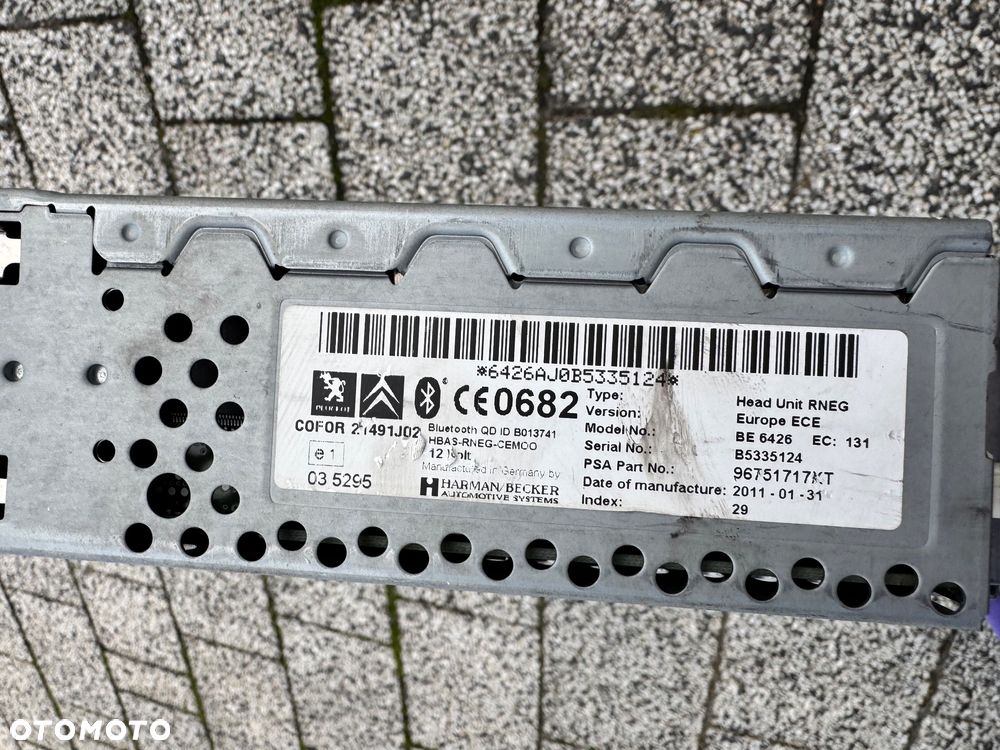 PEUGEOT 5008 CITROEN RADIO NAWIGACJA 96751717XT - 6