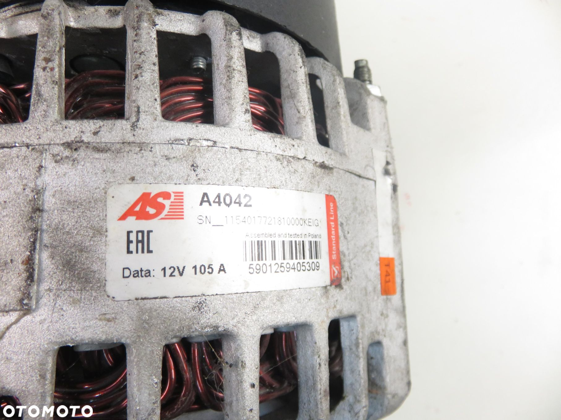 ALTERNATOR OPEL ZAFIRA B 1.9 CDTI 5901259405309 - 4