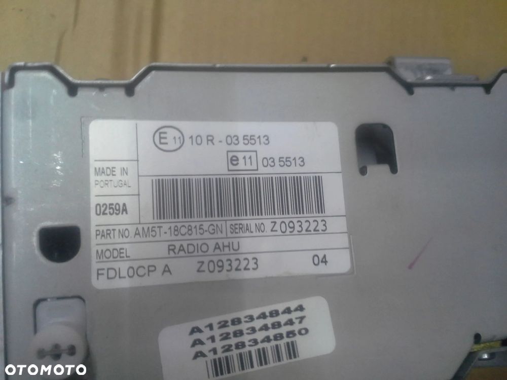 Ford Fiesta MK7 FL radio AM5T-18C815-GN 1DIN panel radia wyświetlacz komplet - 18