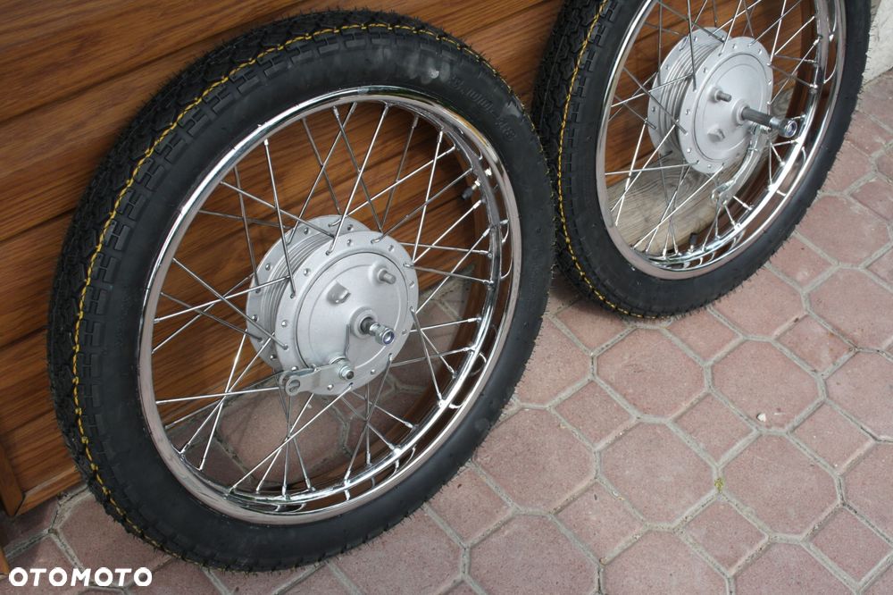 felga wsk 125 175 obręcz bez graweru koła 1.85-18 + szprychy chrom 3.1mm - 2