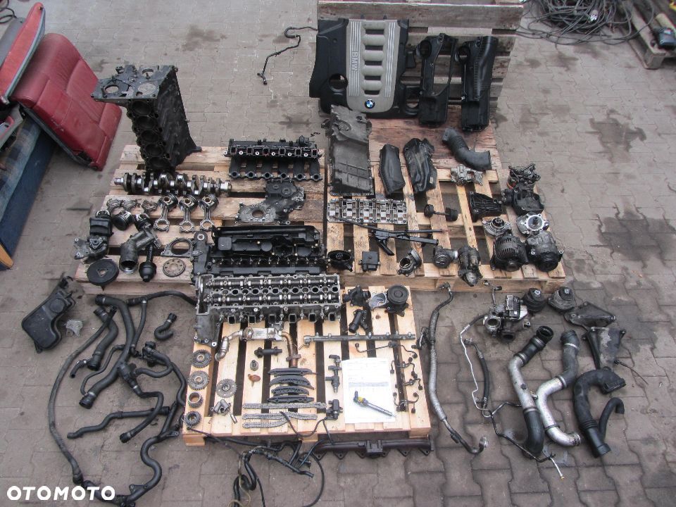 BMW e60 530d 218d m57n 2003-2007r Silnik na Części Blok Wał Korbowód Tłok Głowica Pompa Oleju Dekiel Miska Mahle - 2