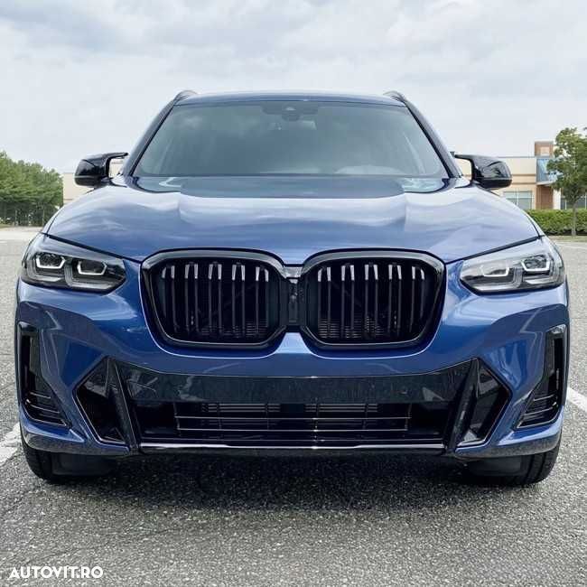Grile Duble Bara Fata Nari M Style BMW X3 X4 G01 G02 LCI Facelift, Negru Lucios, (21-24) - 4