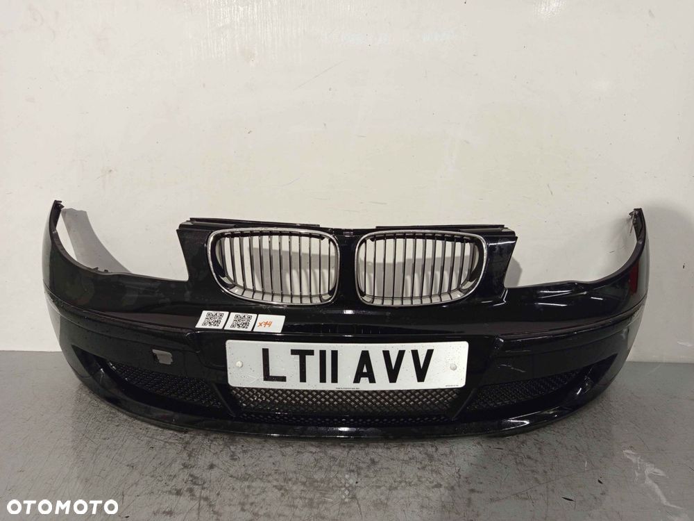 + ZDERZAK PRZÓD PRZEDNI BMW E87 SERIA 1 LIFT FL SCHWARZ 2 II CZARNY - 1