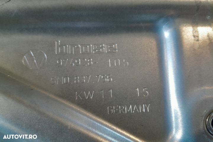 Macara geam fata dreapta electrica 5N0837462 / 5N0959702F / 3C0959792 - 5