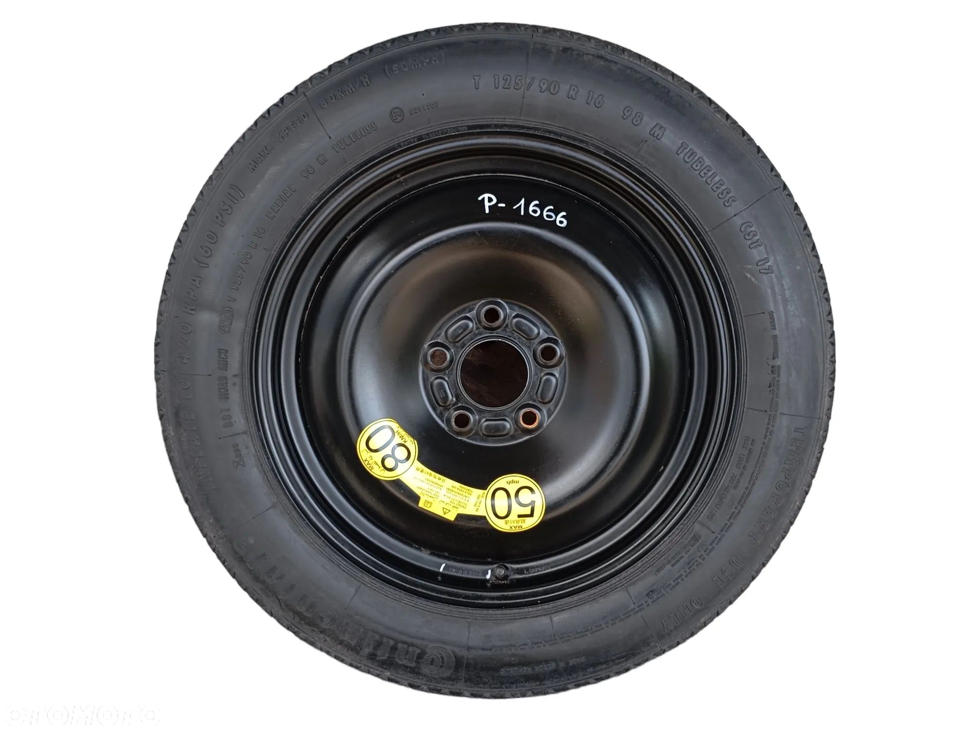 Koło Zapasowe Dojazdowe 125/90 R16 5x108 63,4 MM Ford Mondeo Mk3 AM51BA - Gwarancja Wysyłka - 1