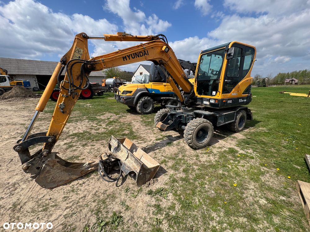 Hyundai Robex 55W-9A Minikoparka Kołowa Super Stan jak Volvo EW60 - 3