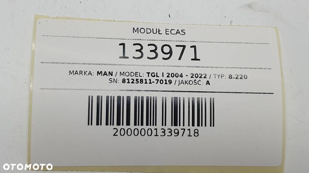 MODUŁ STEROWNIK ECAS MAN TGL TGX TGA 8125811-7019 - 4