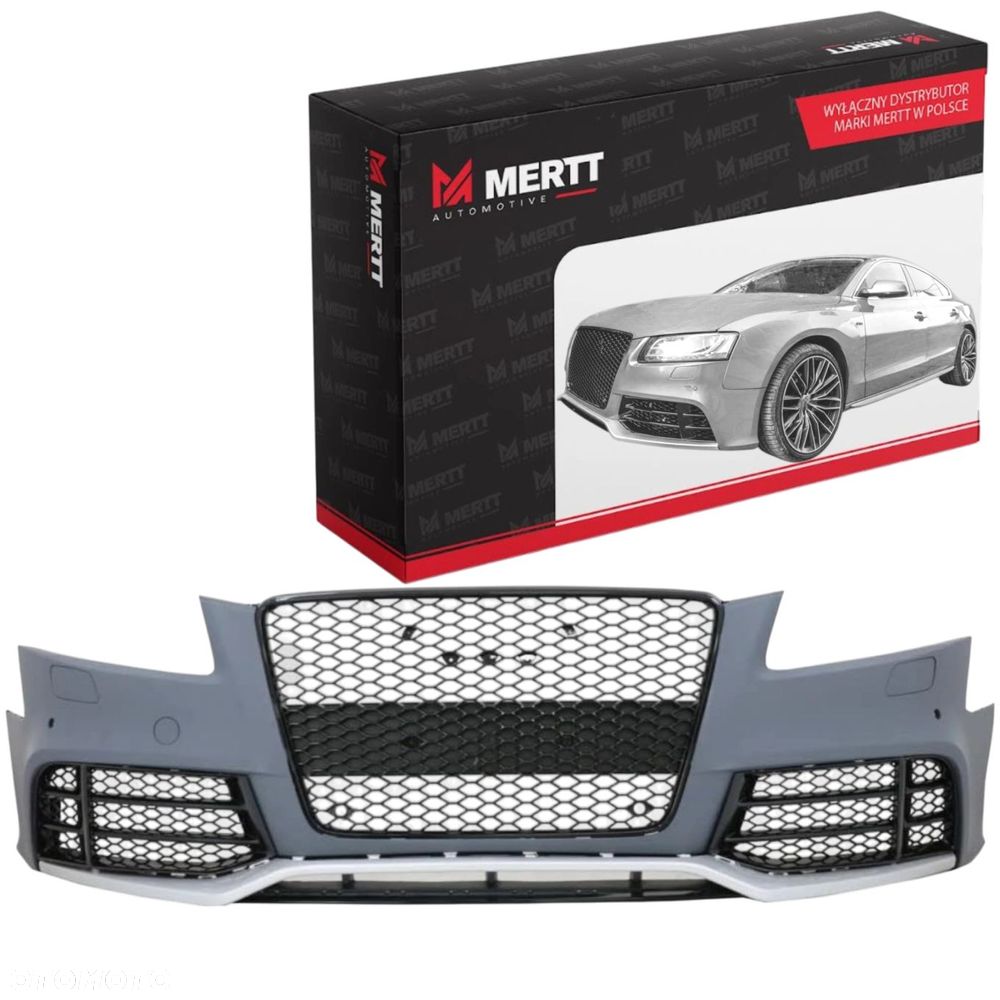 AUDI A5 8T 2008-2011 ZDERZAK KOMPLETNY PRZEDNI ATRAPA GRILL PRZÓD RS LOOK - 1