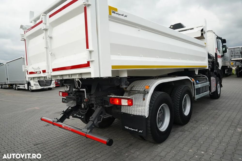 Renault K 380 / 6x4 / BASCUNĂ CU 2 LATE / BASCUNĂ HIDRAULICĂ + HIAB 211 EP-4 HDS / TELECOMANDĂ / CUPĂ / EURO 6 - 20