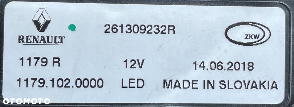 RENAULT ESPACE V LIFT 2020 - LED DRL HALOGEN PRAWY 261309232R - 12